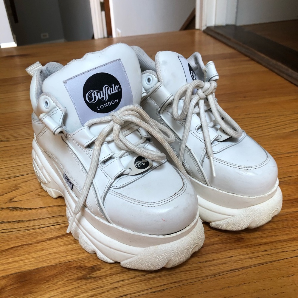 Buffalo London White Platform Sneakers